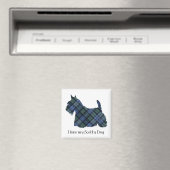 Black Watch Tartan Scottish Terrier Magnet (In Situ (Geschirrspüler))