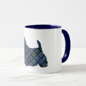 Black Watch Tartan Scottish Terrier Tasse (VorderseiteRechts)