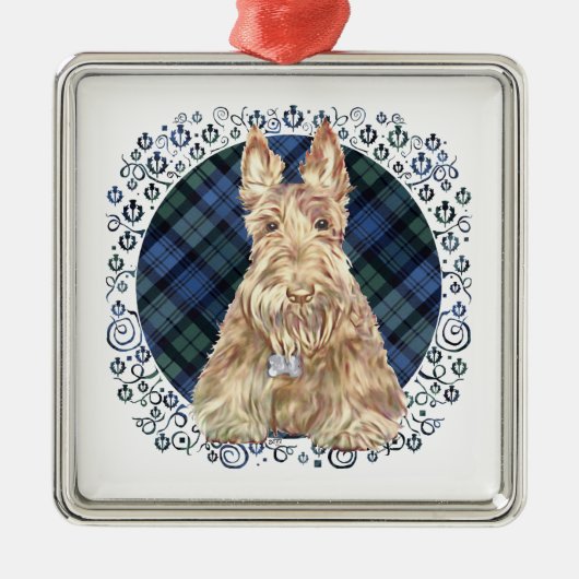 Black Watch Tartan Silbernes Ornament (Vorne)