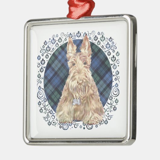 Black Watch Tartan Silbernes Ornament (Links)