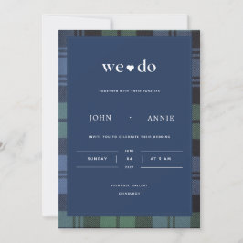 Black Watch Tartan "We Do" Invitation Einladung