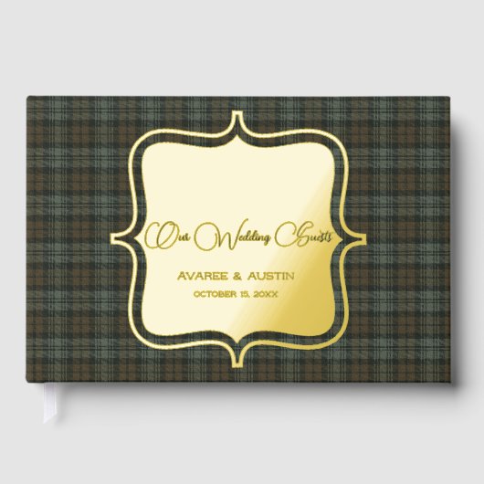 Black Watch Wetthered Original Scottish Tartan Gästebuch (Vorderseite)