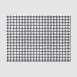 Black Watercolor Gingham Tissue Paper Seidenpapier