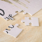 Black Watercolor Inspirational Gold Unicorn Puzzle (Seite)