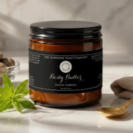 Black Waterproof Cosmetik Jar Label mit Logo Wasserflaschenetikett