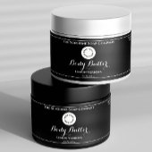 Black Waterproof Cosmetik Jar Label mit Logo Wasserflaschenetikett