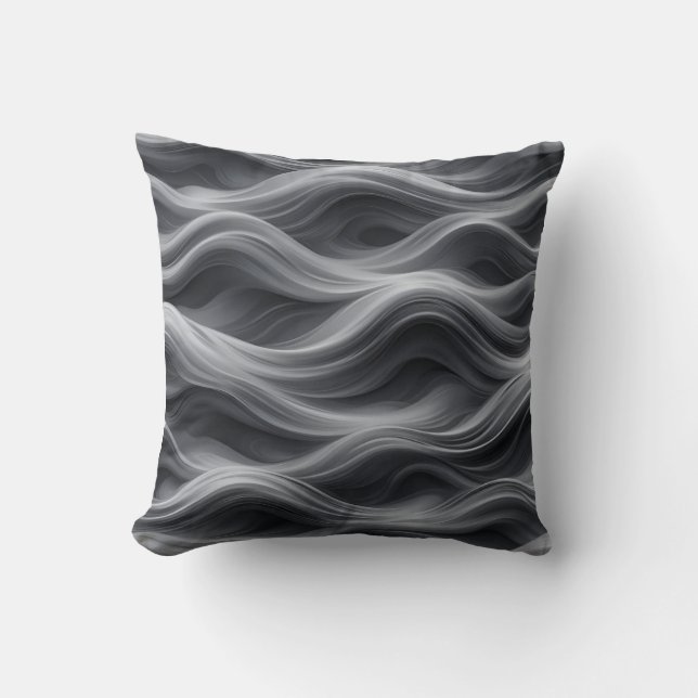 Black Wave Kissen (Vorderseite)