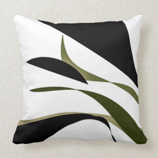 Black Wavy Army Green Kissen