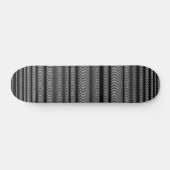 Black Wavy Lines Skateboard (Horizontal)