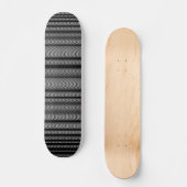 Black Wavy Lines Skateboard (Vorderseite)