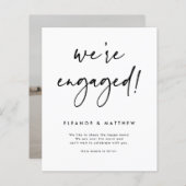 Black We are Verlobt Verlobung Ankündigung (Vorne/Hinten)