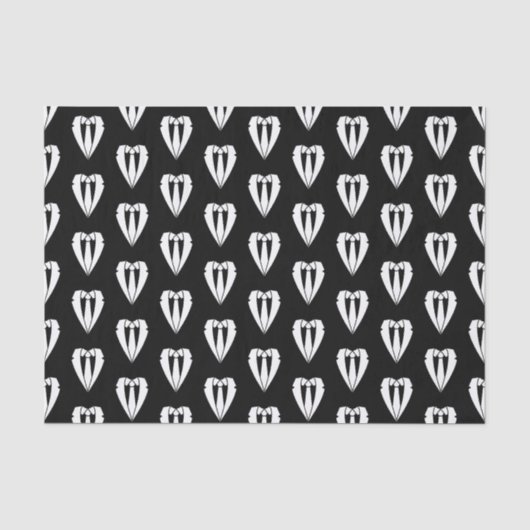 Black Wedding Anzug und Krawatte Seidenpapier (Vorderseite)