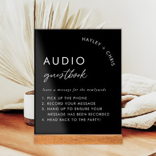 Black Wedding Audio Gästebuch Gästebuchnachricht Acrylschild