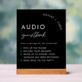 Black Wedding Audio Gästebuch Gästebuchnachricht Acrylschild (Neutral)