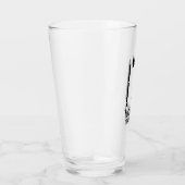 Black Wedding Bow Krawatte Personalisierte Trauzeu Glas (Rechts)