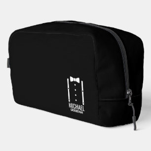 Black Wedding Bow Krawatte Personalisierte Trauzeu Waschbeutel