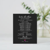 Black Wedding Bridal Timeline Reihenfolge der Erei (Stehend Vorderseite)