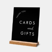Black Wedding Cards und Gift Table Acrylschild (Winkel)