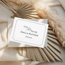 Black Wedding Dankeschön Karte mit QR Code