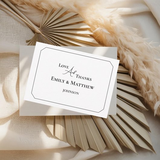 Black Wedding Dankeschön Karte mit QR Code