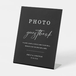 Black Wedding Foto Guestbook Sockelschild