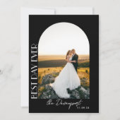 Black Wedding Foto Vielen Dank Dankeskarte (Vorderseite)
