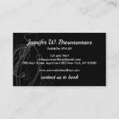 Black Wedding Gown Bridal Dress Visitenkarte (Rückseite)