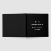 Black Wedding Guest Book mit anpassbarem Text Gästebuch (Voll)