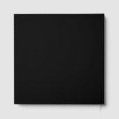 Black Wedding Guest Book mit anpassbarem Text Gästebuch (Rückseite)