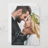 Black Wedding Handwriting Danke Ihnen 2 Fotos (Vorderseite)