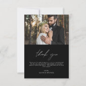 Black Wedding Handwriting Danke Ihnen 2 Fotos (Rückseite)