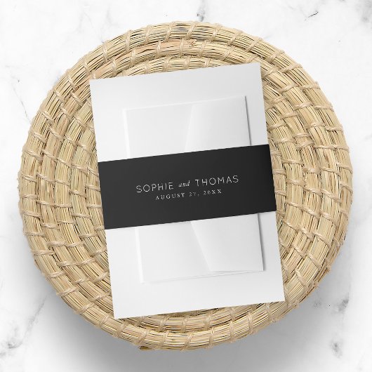 Black Wedding Invitation Bly Band