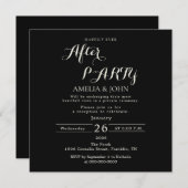 Black wedding invitation einladung (Vorne/Hinten)