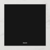 Black wedding invitation einladung (Rückseite)