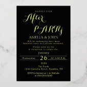 Black wedding invitation folieneinladung (Vorderseite)