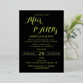 Black wedding invitation folieneinladung (Stehend vorne)