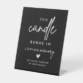 Black Wedding Memorial Candle Burns Sign Sockelschild (Vorderseite)