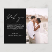Black Wedding Minimalistisch Dankeschön Karten (Vorne)