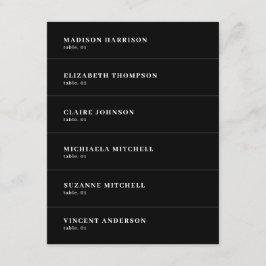 Black Wedding Name Platzkarte DIY