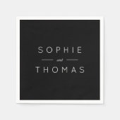 Black Wedding Napkins Serviette (Vorderseite)