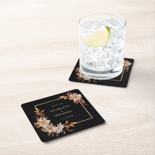 Black Wedding Paper Untersetzer (Vor Ort)