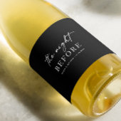 Black Wedding Probe Dinner | Nacht vor Weinetikett