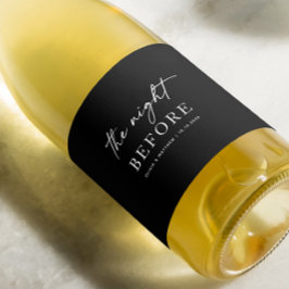 Black Wedding Probe Dinner | Nacht vor Weinetikett