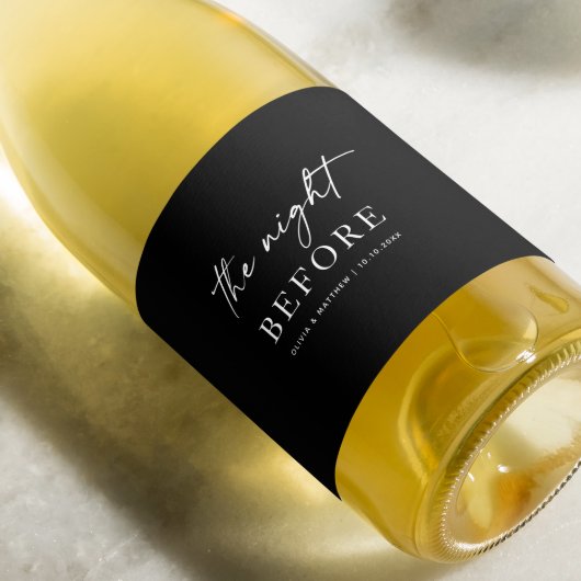 Black Wedding Probe Dinner | Nacht vor Weinetikett