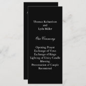 Black Wedding Program Programm (Vorne/Hinten)