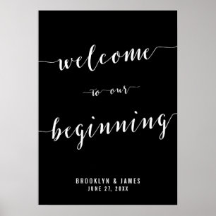 Black Wedding Reception signieren Print 20x28 Poster