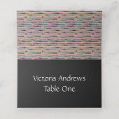 Black Wedding Table Seating Cards Platzkarte (Innenseite Aufgefaltet)