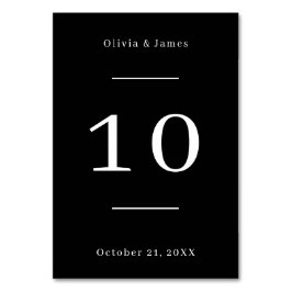 Black Wedding Tischnummer