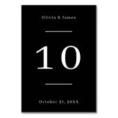 Black Wedding Tischnummer (Rückseite)