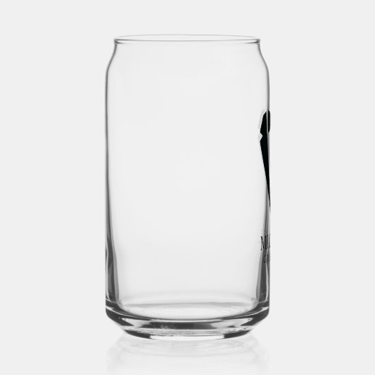 Black Wedding Tuxedo Anzug Personalisierte Trauzeu Dosenglas (Rechts)